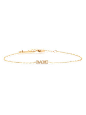 14k Itty Bitty Babe Bracelet