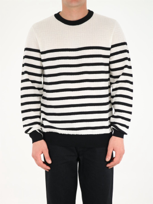 Balmain Striped Crewneck Sweater