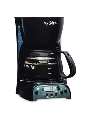 Mr. Coffee 4-cup Programmable Coffee Maker, Black, Drx5-np