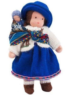 Waldorf Doll · Brown Girl With Baby