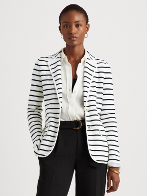 Striped Cotton-blend Blazer