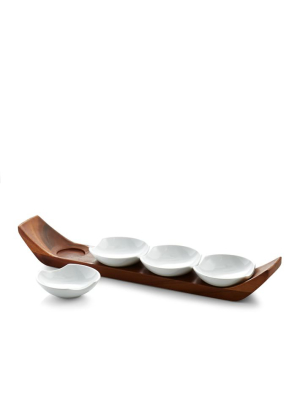 Nambe Quatro Snack & Serve Set