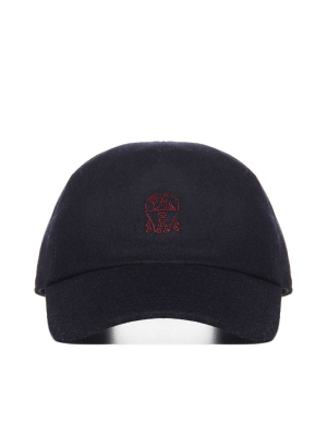 Brunello Cucinelli Logo Embroidered Cap