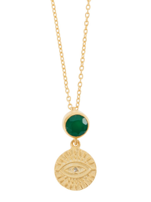 All Seeing Eye Onyx Necklace