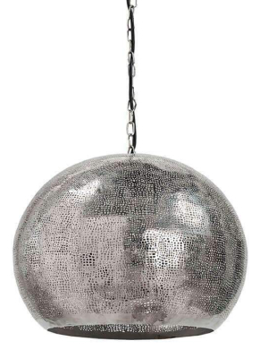 Pierced Metal Sphere Pendant (polished Nickel)