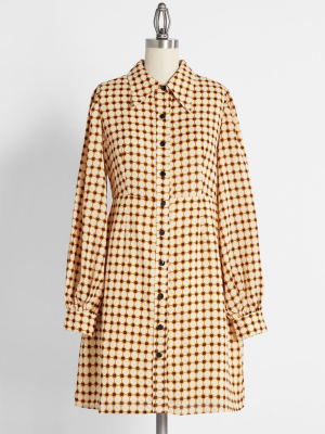 Revved For Retro Shirt Dress