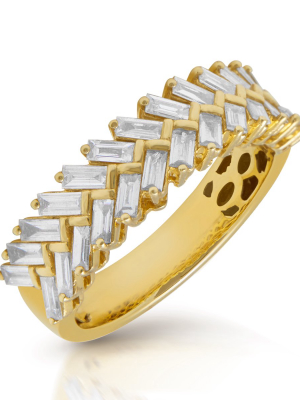 14kt Yellow Gold Baguette Diamond Celine Ring