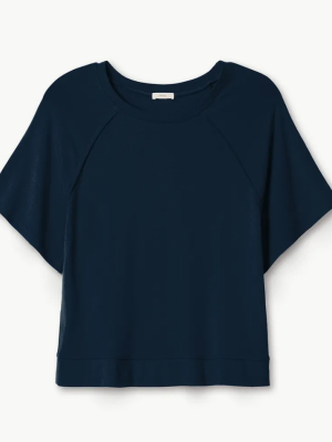 Eberjey Blair Ringer Sweatshirt - Navy