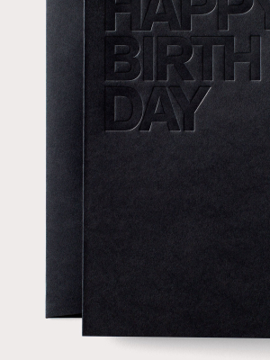 Black Birthday Card