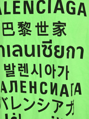 Balenciaga Languages Oversized Long-sleeve T-shirt