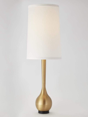 Global Views Bulb Vase Table Lamp Brushed Brass