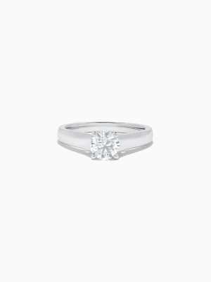 Effy Bridal 18k White Gold Diamond Solitaire Ring, 1.08 Tcw