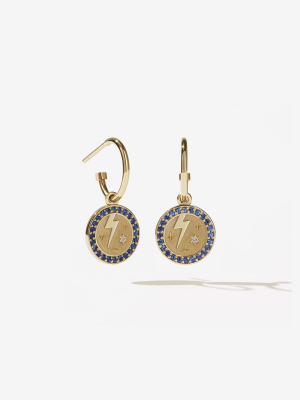 Amulet Strength Earrings Pave | 9ct Yellow Gold