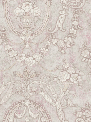 Frills Cameo Wallpaper In Violet From The Vintage Home 2 Collection By Wallquest