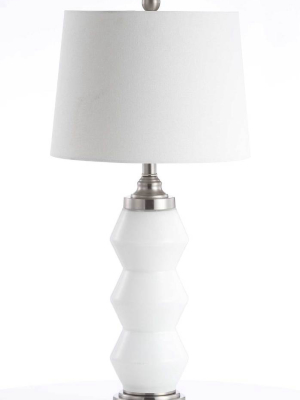 Java Table Lamp White/nickel