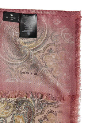 Etro Paisley Printed Fringed Scarf