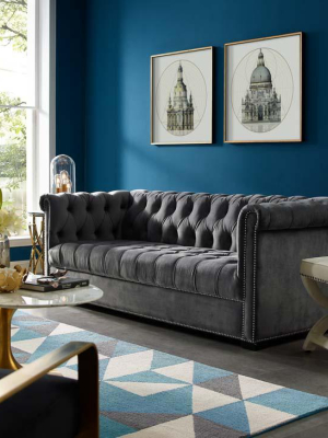 Henry Upholstered Velvet Sofa