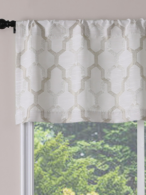 Kate Aurora Living Shabby Trellis Clover Rod Pocket Window Curtain Valances