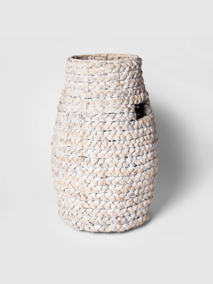 20"x13.3" Decorative Braided Tall Basket White - Threshold™