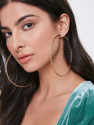 Large Twisted Hoop Earrings