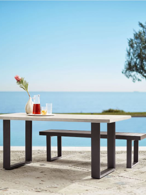 Concrete Outdoor Dining Table - Aluminum