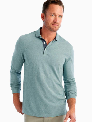 Person Heathered Long Sleeve Polo