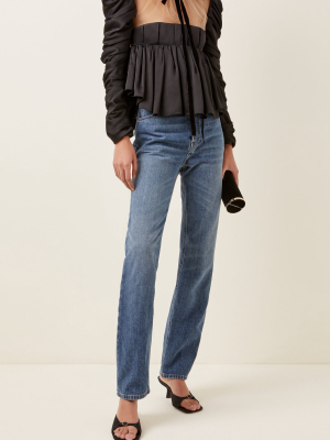 Fanny Ruffled Crepe Top