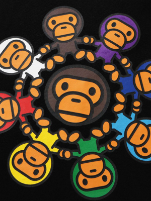 Bape Milo Circle Relaxed Pullover Hoodie - Black