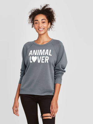 Women's Animal Lover Sweatshirt - Dark Gray