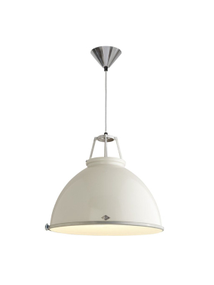 Titan 5 Pendant - White With Diffuser