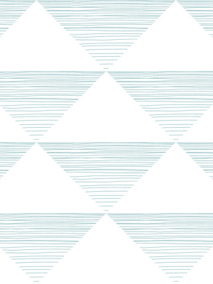 Geo Stripe Wallpaper In Teal From The Day Dreamers Collection By Seabrook Wallcoverings