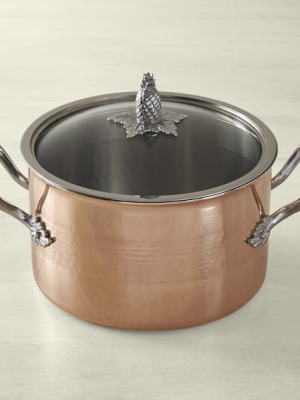 Ruffoni Omegna Cupra Hammered Copper Soup Pot, 4-qt.