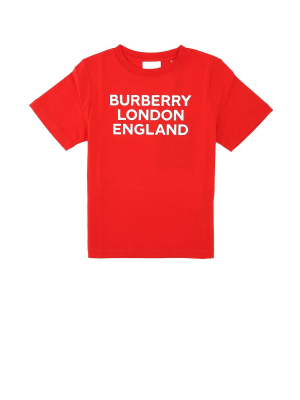 Burberry Kids Logo Printed T-shirt