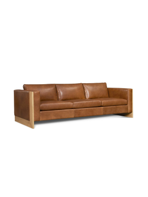 Mendenhall Leather Sofa In Cognac