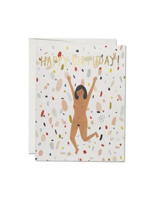 Birthday Suit Foil Card