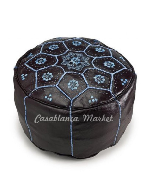 Star Leather Pouf