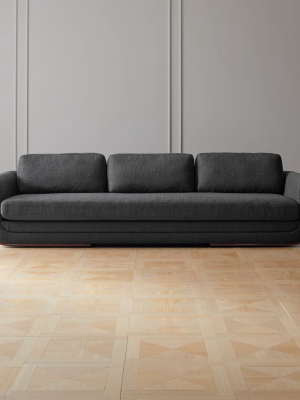 Remy Charcoal Grey Wood Base Sofa
