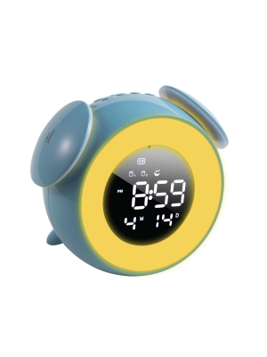 Insten 5" Digital Led Clock With 7 Color Switch Light, Touch Control, Snooze, Dual Alarms Blue