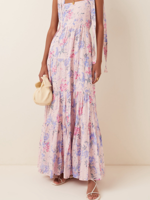 Burrows Floral-print Cotton-blend Maxi Dress