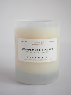 Woodsmoke + Amber Soy Candle