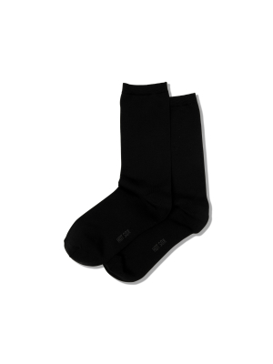 Women's Solid Crew Socks