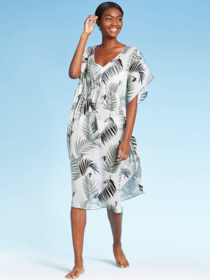 Women's Botanical Print Midi Length Kaftan Cover Up - Kona Sol™