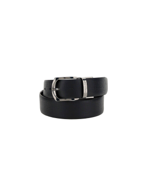 Z Zegna Logo Buckle Belt