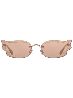 Jimmy Choo Eyewear Ember Rimless Sunglasses