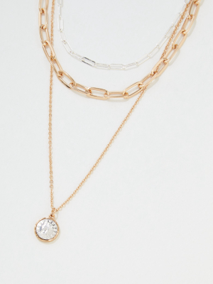 Aeo Gold + Silver Coin Necklace