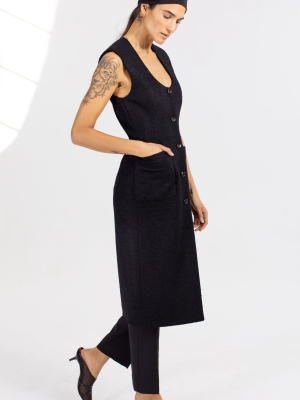 Alicia Sleeveless Wool-blend Dress