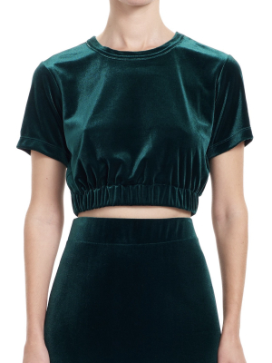 Maeve Cropped Tee - Emerald