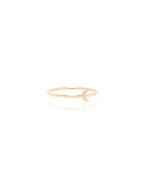 14k Itty Bitty Crescent Moon Ring