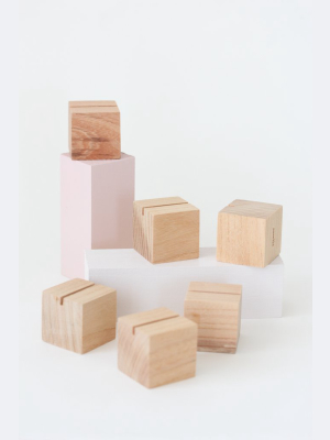 Beech Cube Place Card Holders (8)