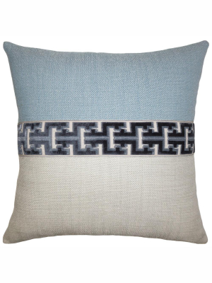 Square Feathers Jager Pillow - Fossil